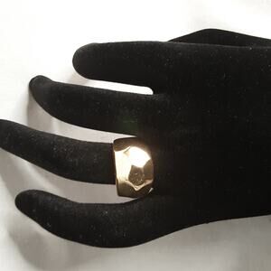 Gold Plated Faceted Dome Ring Made In India Various Sizes